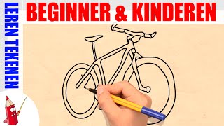 Fiets tekenen in 80s  Leren tekenen voor beginners en kinderen ★ Deel 17 [upl. by Skurnik]