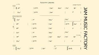 Autumn Leaves Gm 172 bpm play along [upl. by North]