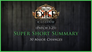 PoE Patch 325 Super Short Summary  50 Major Changes [upl. by Nosnirb886]