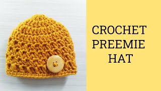 Cute and Cozy Crochet Preemie Hat  How To Crochet In The First And Third Loop [upl. by Ynnor]