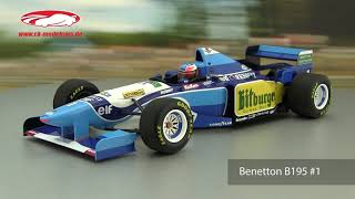 ckmodelcarsvideo Michael Schumacher Benetton B195 1 Pazifik GP F1 Weltmeister 1995 Minichamps [upl. by Trotter]