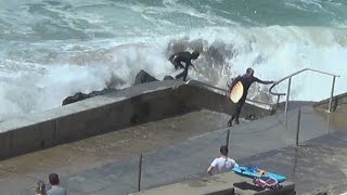 Surf accident in Biarritz  short version [upl. by Haidebej]