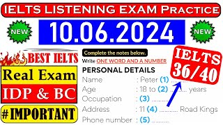 IELTS LISTENING PRACTICE TEST 2024 WITH ANSWERS  10062024 [upl. by Madea656]