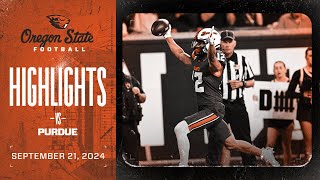 Oregon State Football Highlights 92124 vs Purdue [upl. by Pall]