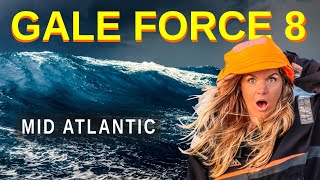 BIG WAVES and GALE FORCE WINDS midocean  Sailing Florence Ep164 [upl. by Enos]