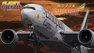 Ethiopian Cockpit 777 Freighter [upl. by Nikolas625]