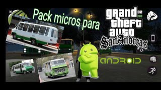 mini pack microbuses mexicanos gta san andreas android [upl. by Nnad]