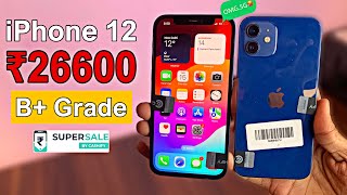 Unboxing iphone 12 128gb ₹26600🔥🤯 grade B  Refurbished iphone  Cashify Supersale  Full Review [upl. by Allen]