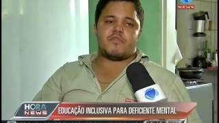 Educação inclusiva para deficiente mental  Record News ES [upl. by Arrim462]