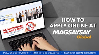 MAGSAYSAY GLOBAL Online Application Tutorial  Start your JourneytoAbroad [upl. by Yromem]