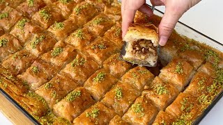 HAZIR BAKLAVALIK YUFKADAN ÇITIR ÇITIR CEVİZLİ EV BAKLAVASI TARİFİ⭐️ [upl. by Notsej]