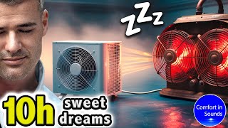 Relaxing Heater Sounds and Fan ASMR NO ADS Fall Asleep Instantly Deep White Noise [upl. by Nrublim]