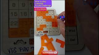 Calendar Puzzle Challenge2112024smart games toys [upl. by Ynoep637]