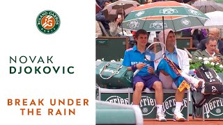 French open in the rain with Novak Djokovic  RolandGarros 2014 [upl. by Ramar599]