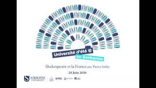 Shakespeare et la France  Pierre Iselin  2016 [upl. by Zubkoff]