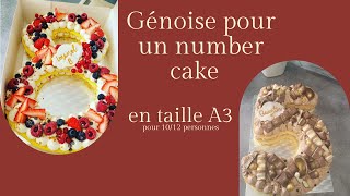 génoise pour number cake taille A3 [upl. by Sarson]