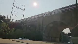 New Jersey Transit Train Going Over NJ18 New Brunswick NJ [upl. by Ennaus427]