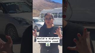 Worlds Highest Motorable Road 😍funny newshort tour mountains minivlog monetize movlogs [upl. by O'Hara]