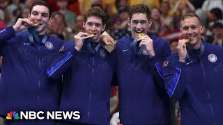 Team USA wins gold on Day 1 of Paris Olympics [upl. by Massimo]