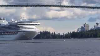 Sapphire Princess  Cruise Ship in Vancouver BC May 18 2013 [upl. by Dumm]