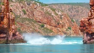 Crazy boat ride through the Horizontal Waterfalls ► All 4 Adventure TV [upl. by Nnovahs76]