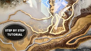 Classic Geode FULL TUTORIAL Resin Art  Step By Step Voiceover by DiankaPours [upl. by Deana864]