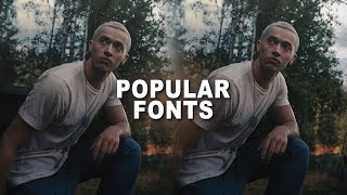 popular fonts for editing pt2 [upl. by Htbazile]