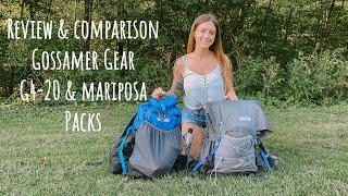 Review and Comparison of Gossamer Gear G420 amp Mariposa Packs [upl. by Einej608]