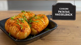 Receta  Patatas Hasselback en freidora sin aceite Cosori [upl. by Lleinad]