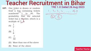 One ticket is drawn at random from a bag containing tickets numbered 1 to 40 The probability [upl. by Nalahs825]