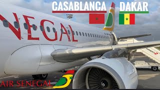 TRIPREPORT  Air Senegal ECONOMY  Airbus A319  Casablanca  Dakar [upl. by Nahallac]