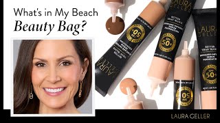 What’s in My Beach Beauty Bag  Easy Mature SkinFriendly Summer Makeup Routine [upl. by Hailat]