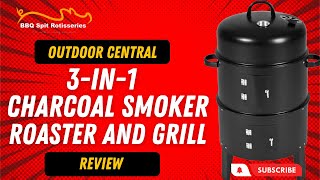 Outdoor Central 3in1 Charcoal Smoker Roaster and Grill Review [upl. by Seumas]