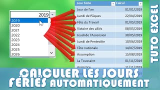 Dates et heures sur Excel  06 Comment calculer les jours fériés sur Excel [upl. by Suez417]