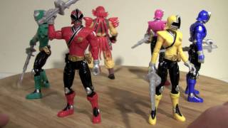 Power Rangers Samurai Mega Ranger Figures [upl. by Atteuqal319]