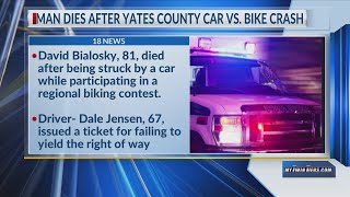 Cyclist dies following vehicle accident in Yates County [upl. by Acilef]