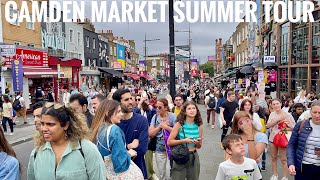 Camden Market London  Camden High Street  Camden Market Food  London Summer Walk 2022 4K HDR [upl. by Marti]