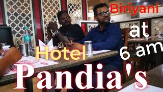 Hotel Pandias Royapuram  Biriyani for breakfast  Biriyani at 6 AM  Tamil review [upl. by Niatirb]