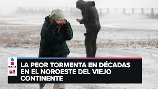 Tormenta Eunice sacude el Reino Unido y pone a Europa en alerta [upl. by Haceber]