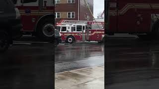 FDNY Ladder 140 lights and sirens Queens NY [upl. by Sik]