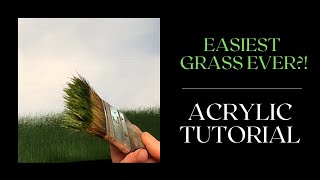 Easiest grass youll ever paint Acrylic [upl. by The]