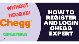 CHEGG INDIA EXPERT REGISTRATION PROCESS WITHOUT DEGREE  AVAILABLE SUBJECT [upl. by Lahpos]