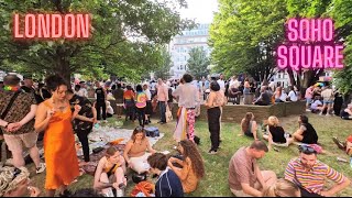 Party Place SOHO Square London  Pride in London 2024  London walking tour [upl. by Clapper370]