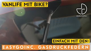 Vanlife mit Bike am Heckträger  Der easygoinc Gasdruckdämpfer  TEASER [upl. by Deane]