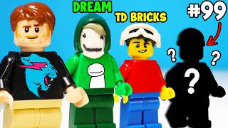 I Built 100 FAMOUS YouTubers in LEGO [upl. by Hurty]