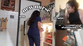 New nurse Vlog  grwm post preceptorship life update nursevlog newnurse weekinmylife [upl. by Yemiaj766]