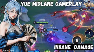 Yue Midlane Gameplay AOV MVP Insane Damage idlehands1571 [upl. by Fulbert445]