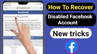 How To Recover Disabled Facebook Account 2023  Facebook Disabled Account Recovery [upl. by Corkhill]