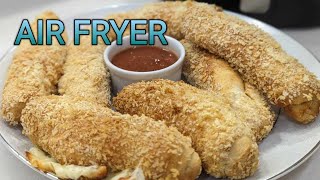 GARLIC TOAST CHEESE BREADSTICKS AIR FRYER [upl. by Nawek228]