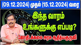 09122024  15122024WEEKLY PREDICTIONSADITYA GURUJI RASIPALANadityaguruji jodhidam [upl. by Oicinoid]